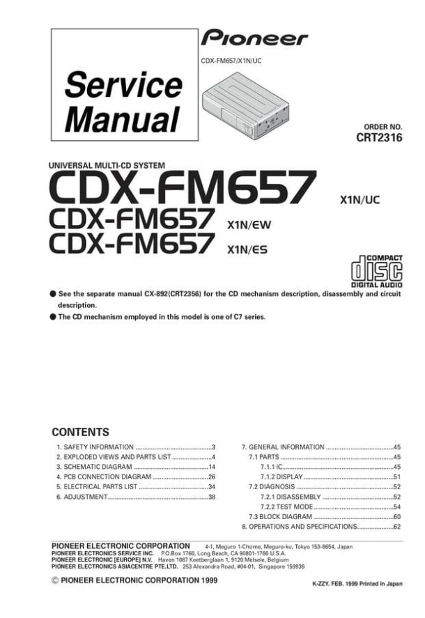 CDX-FM657, CX-892_CRT2316_CRT2356